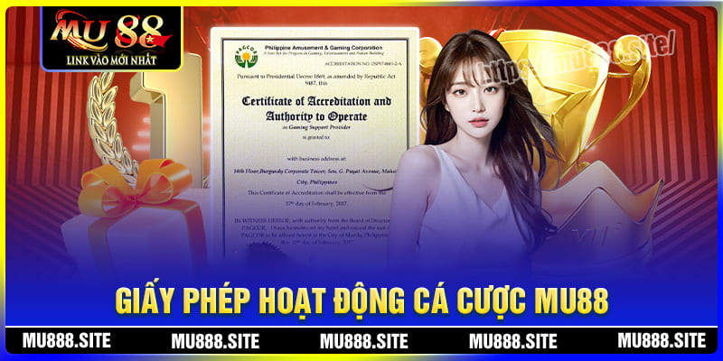 Vai trò của những giấy phép hoạt động MU88